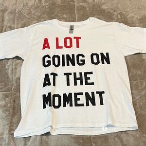 White Taylor Swift T-Shirt with Red Graphic